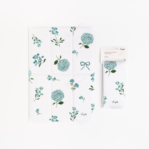 Składana mata do przewijania BLUE FLOWERS